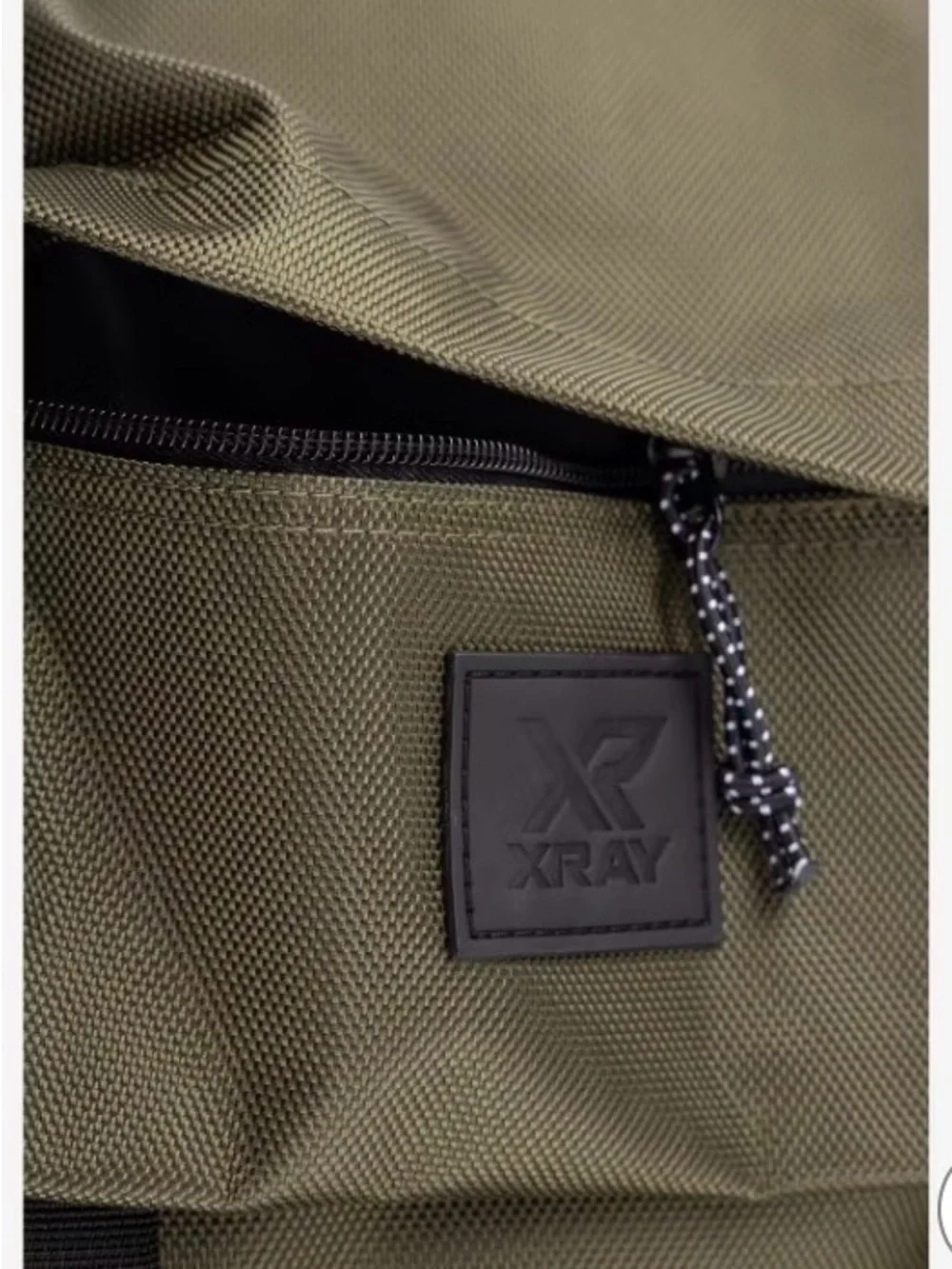 X Ray Rucksack Canvas Backpack Dark Olive Green